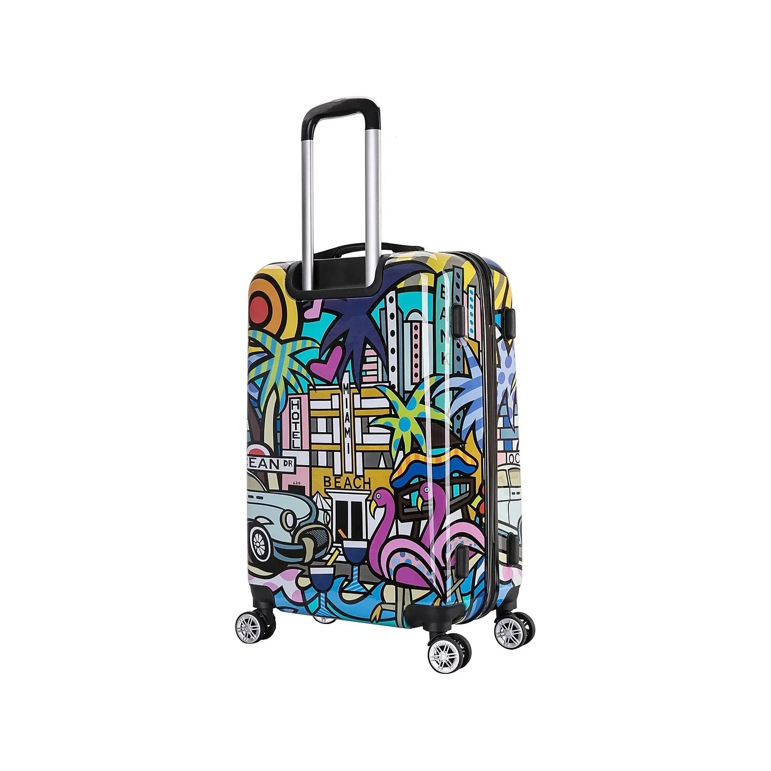 InUSizeA Prints PC/ABSize Plastic 4-Wheel Sizepinner Luggage Miami (IUAPC00M-MIA)