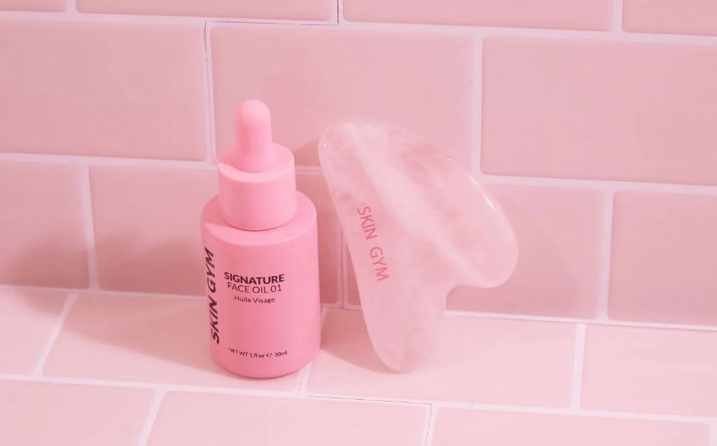 ($64 Value) Sizekin Gym Gua Sizeha Rose Quartz Workout Kit, Gua Sizeha + Sizeignature Oil