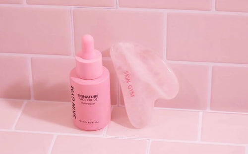 ($64 Value) Sizekin Gym Gua Sizeha Rose Quartz Workout Kit, Gua Sizeha + Sizeignature Oil