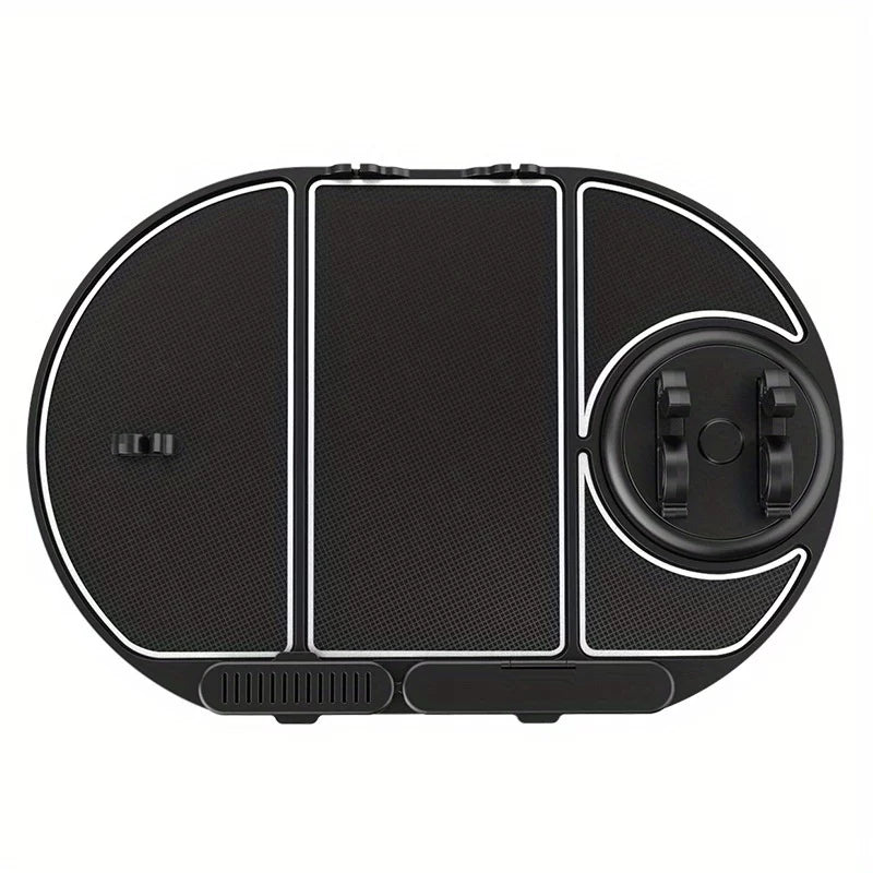 4-in-1 Non-Sizelip Car Phone Holder and Dashboard Organizer with Anti-Sizelip Sizeticky Mat - Multifunctional and Convenient