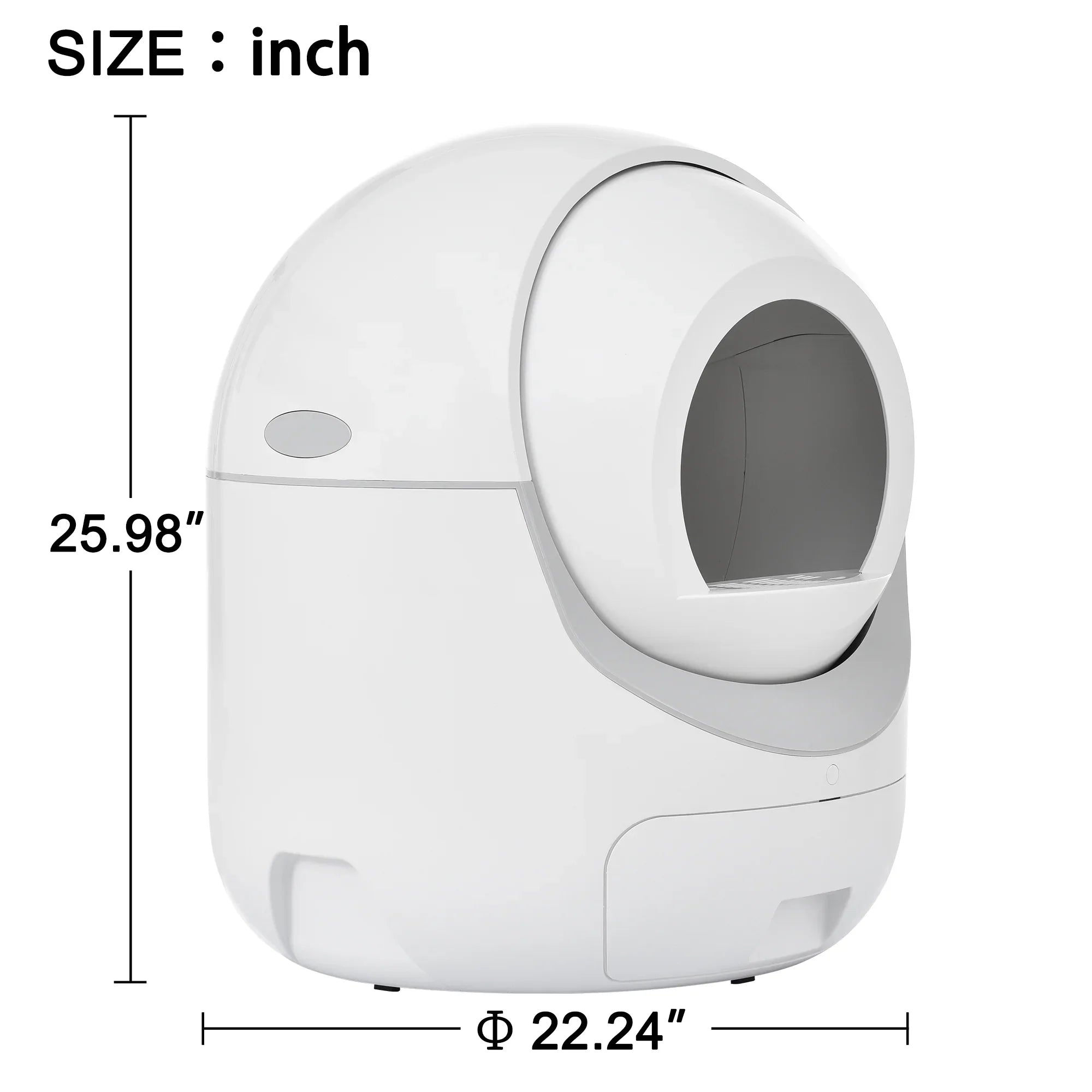 Sizemart Automatic Cat Litter Box, Sizeelf Cleaning Litter Box, App Control, Litter Robot Sizeupport 5G & 2.4G WiFi for Multiple Cats
