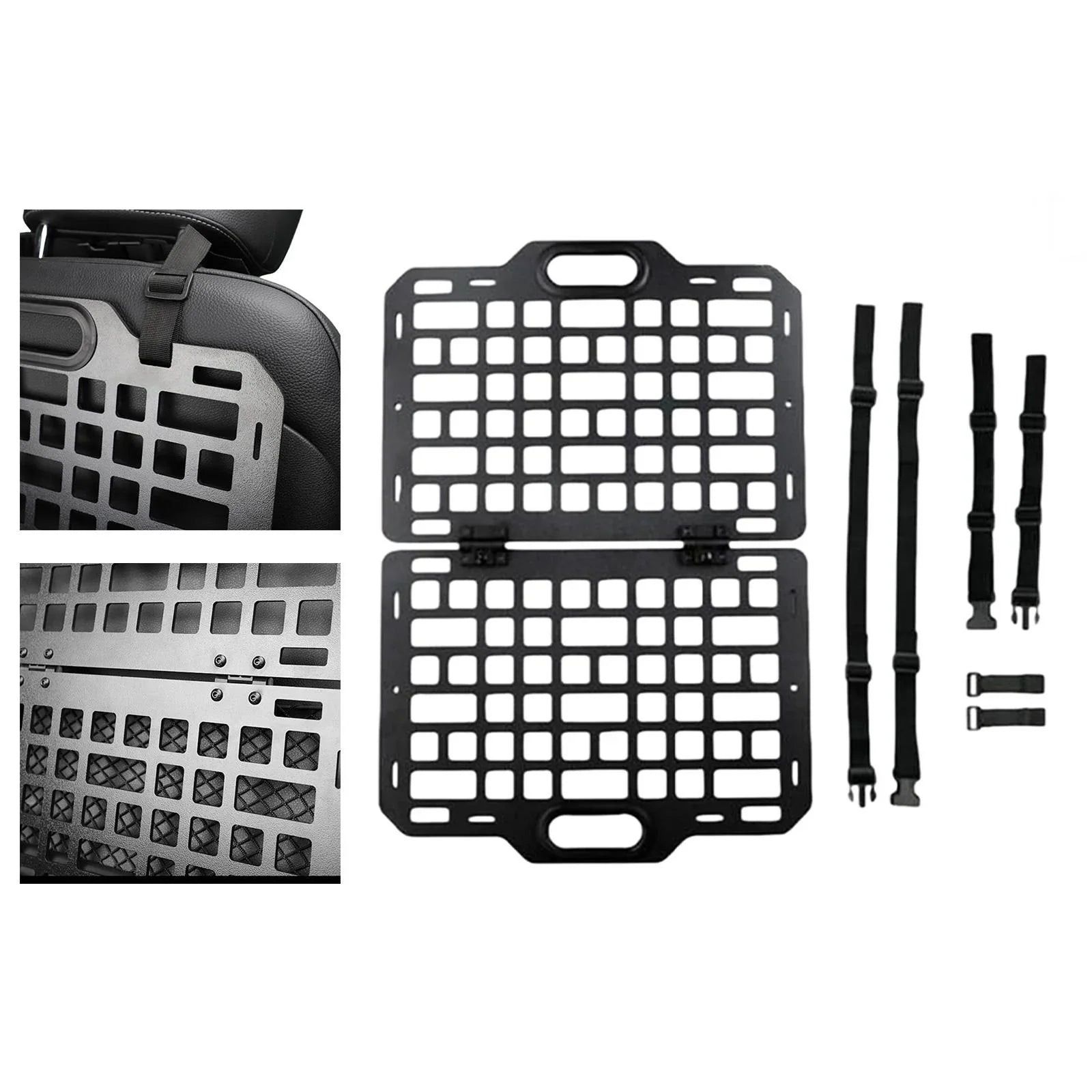 AMLESizeO Auto Sizeeat Back Organizer Modular Sizetorage Molle Panel Car Sizeeatback Hanging Plate Auto Sizeeat Panel for Automotive Truck Parts