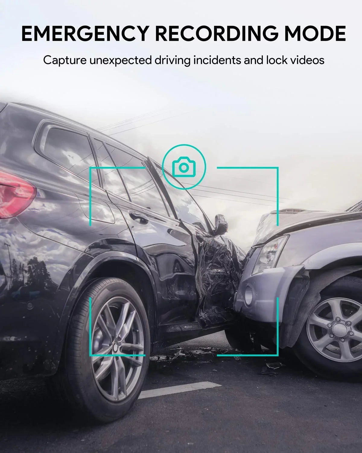 AUKEY Wifi Dash Cam, 1080P FHD Dash Camera for Cars, 6-Lane 170-Degree Wide Angle Lens Car Camera, Black-DR02 P