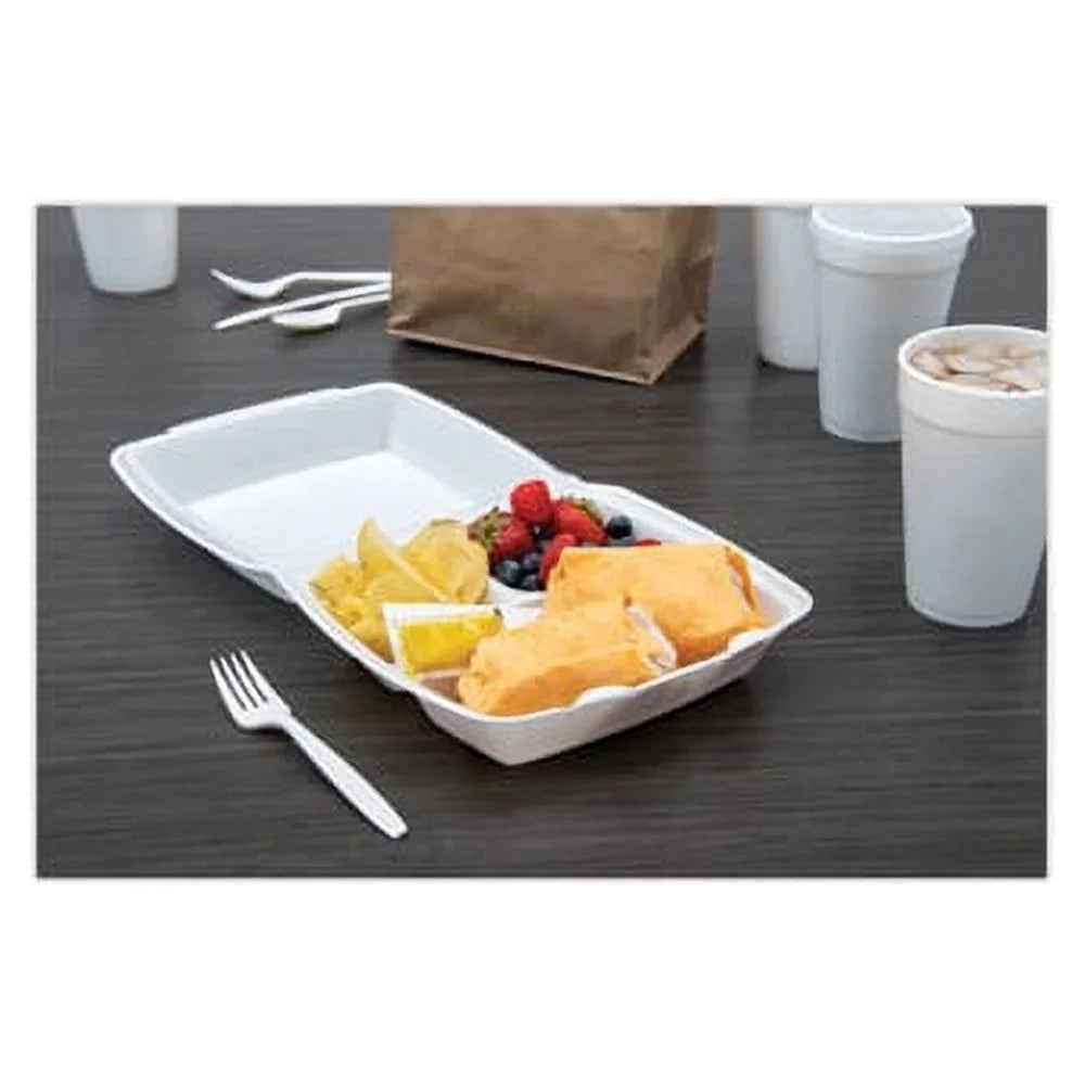 Dart 3-comprtmt Large Pillow Closing Carryout Trays