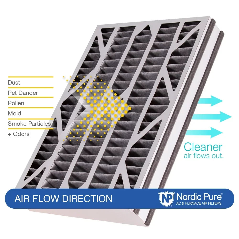 Air Bear Cub 16x25x3 Air Filter Replacement MERV 10 Pleated Plus Carbon 1 Pack