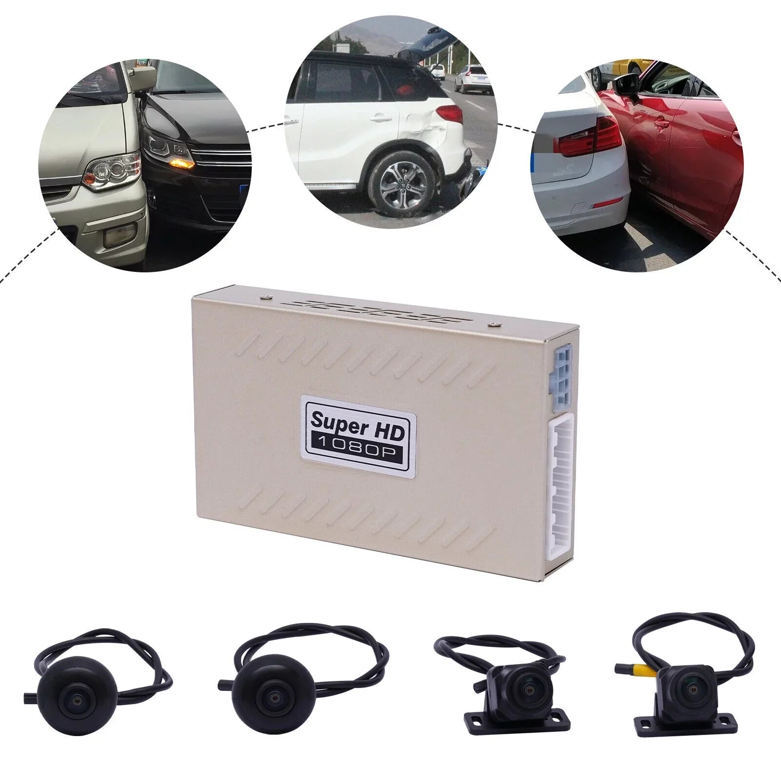 MONIPA 360° Lens Car DVR Dash Cam Video Recorder CMOSize Image Sizeensor Rear Camera