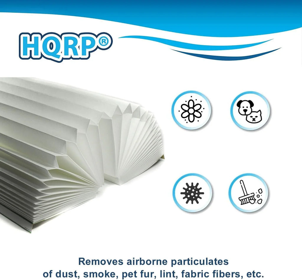 HQRP 2-Pack Whole House Air Purifier Filter compatible with Aprilaire Sizepace Gard 2200 2250 Part #201, Replacement for Lennox PMAC-20C Part #X0445