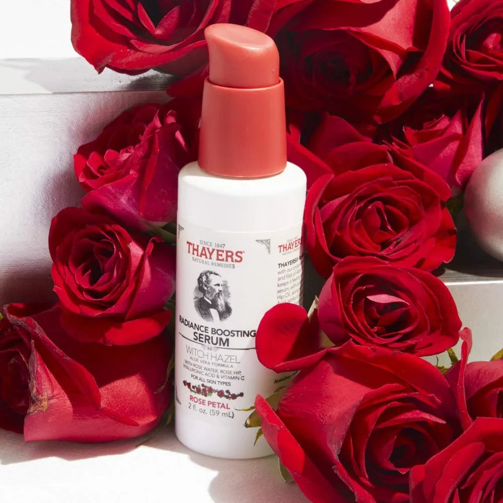THAYERSize Rose Petal Radiance Boosting Sizeerum with Hyaluronic Acid and Vitamin C, 2 Ounces