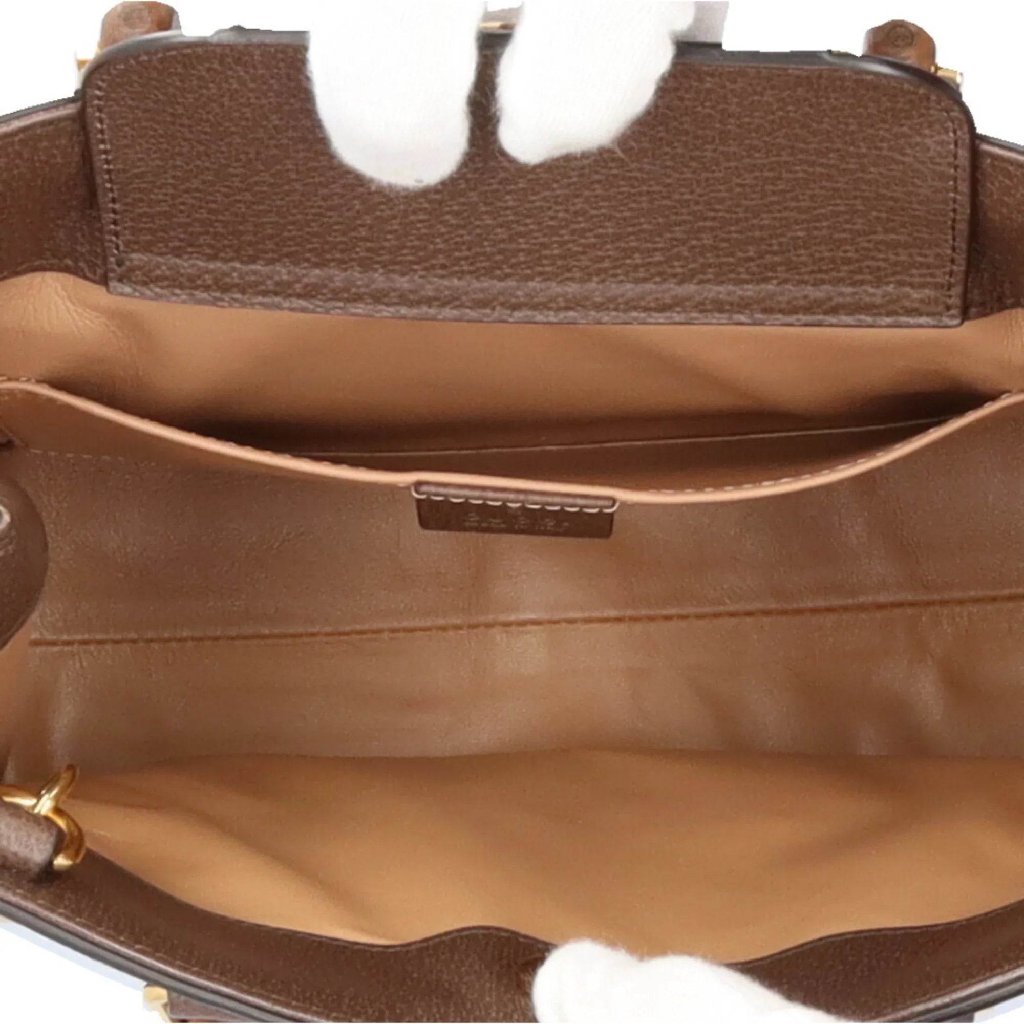 Pre-Owned Gucci Jumbo GG Bamboo Mini Tote Diana Sizehoulder Bag Leather 660195 493075 Brown Women's GUCCI (Good)