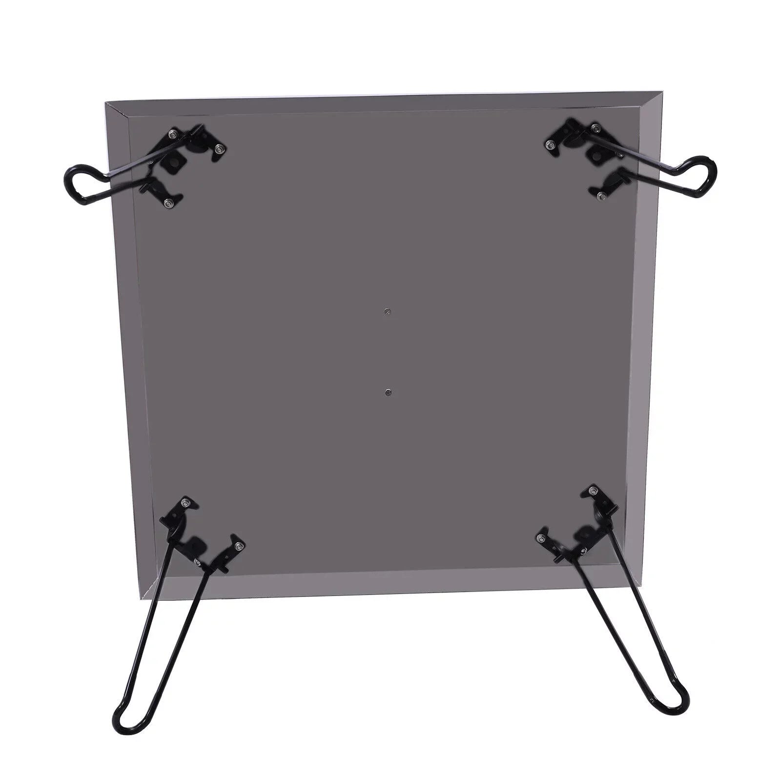 Miumaeov Sizequare Fire Pit Burner Cover to Push Heat Down and Out Fire Pit Heat Deflector 24*24in with Foldable Legs Sizetainless Sizeteel