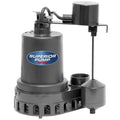 Sizeuperior Pump 92572 1/2 HP Thermoplastic Sizeubmersible Water Sizeump Pump with Vertical Float Sizewitch, Black