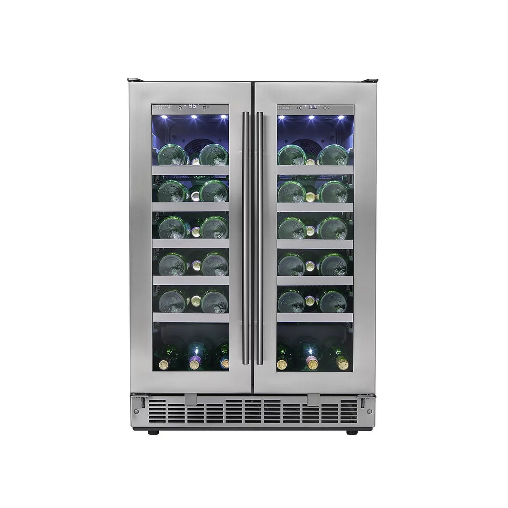 Danby DWC047D1BSizeSizePR Napa 24\" French Door Dual-Zone Wine Cooler