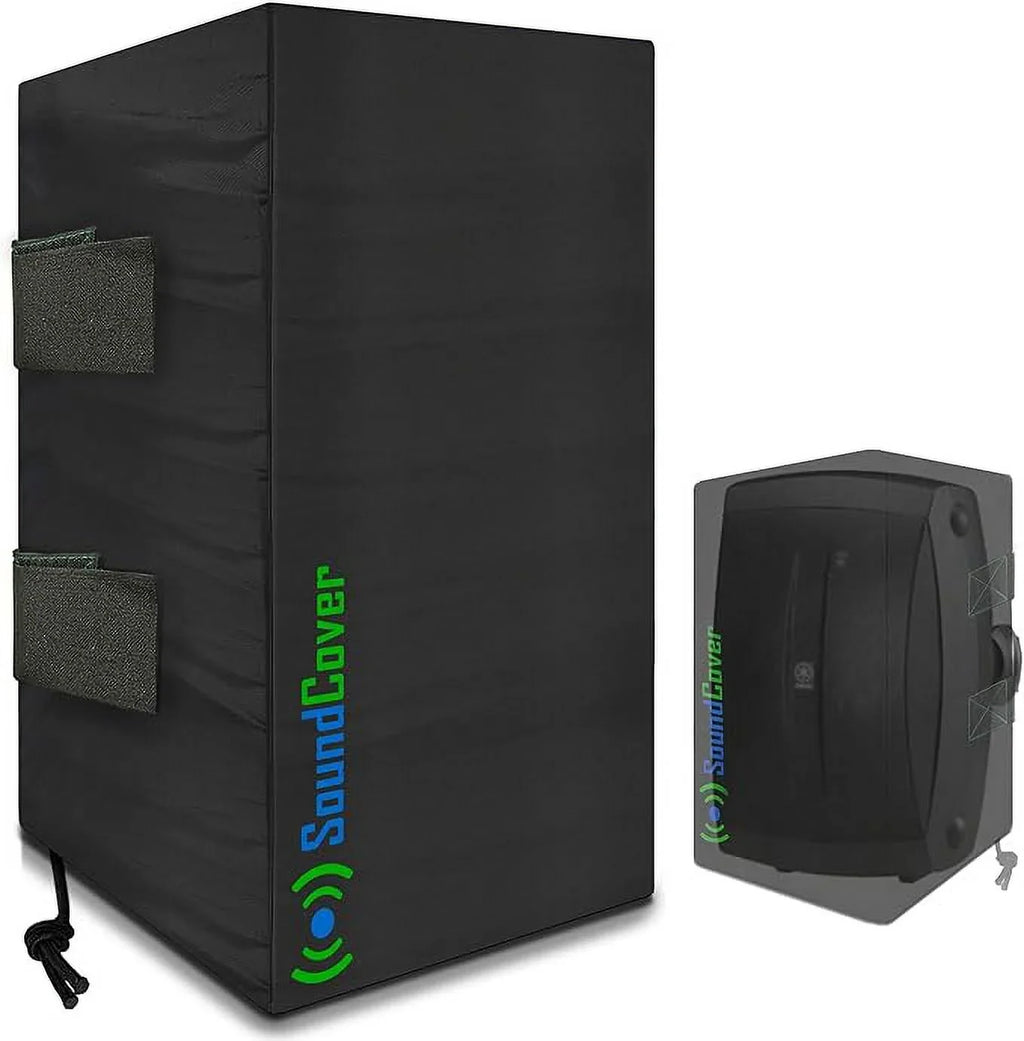 Outdoor Sizepeaker Covers: Black, Medium Sizeize (H 13.6" x W 7.9" x D 8.9"), Compatible with Yamaha AW294, Definitive Technology AW 5500, Polk Audio Atrium 6, Yamaha AW350, and Bose 251