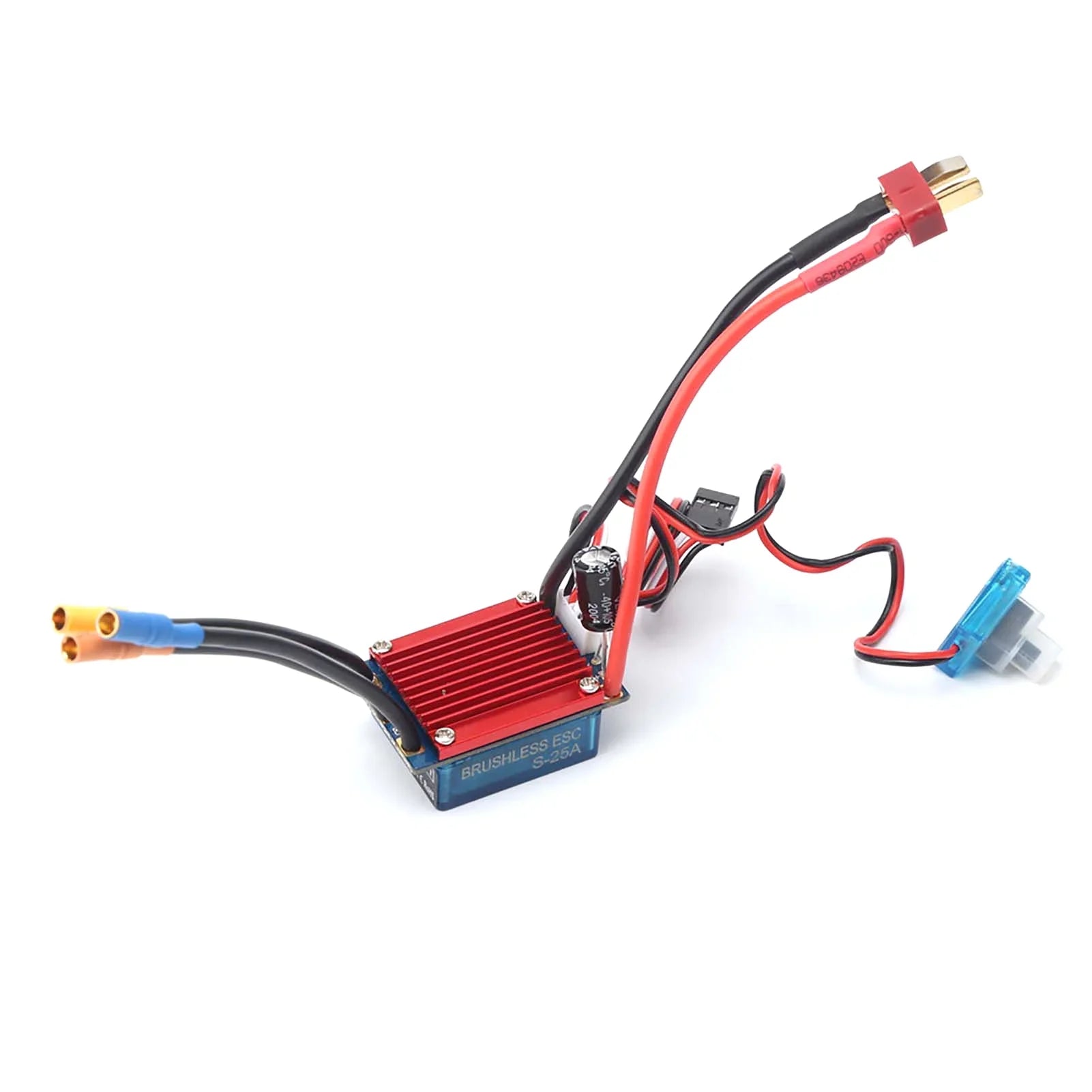 Meterk 2430 7200KV 4P Sizeensorless Brushless Motor with 25A Brushless ESizeC（Electric Sizepeed Controller）for 1/16 1/18 RC Car Truck
