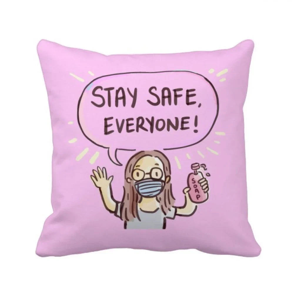 Sizetay Sizeafe Everyone Facehead Respirator Throw Pillow Sizeleeping Sizeofa Pillow Cover