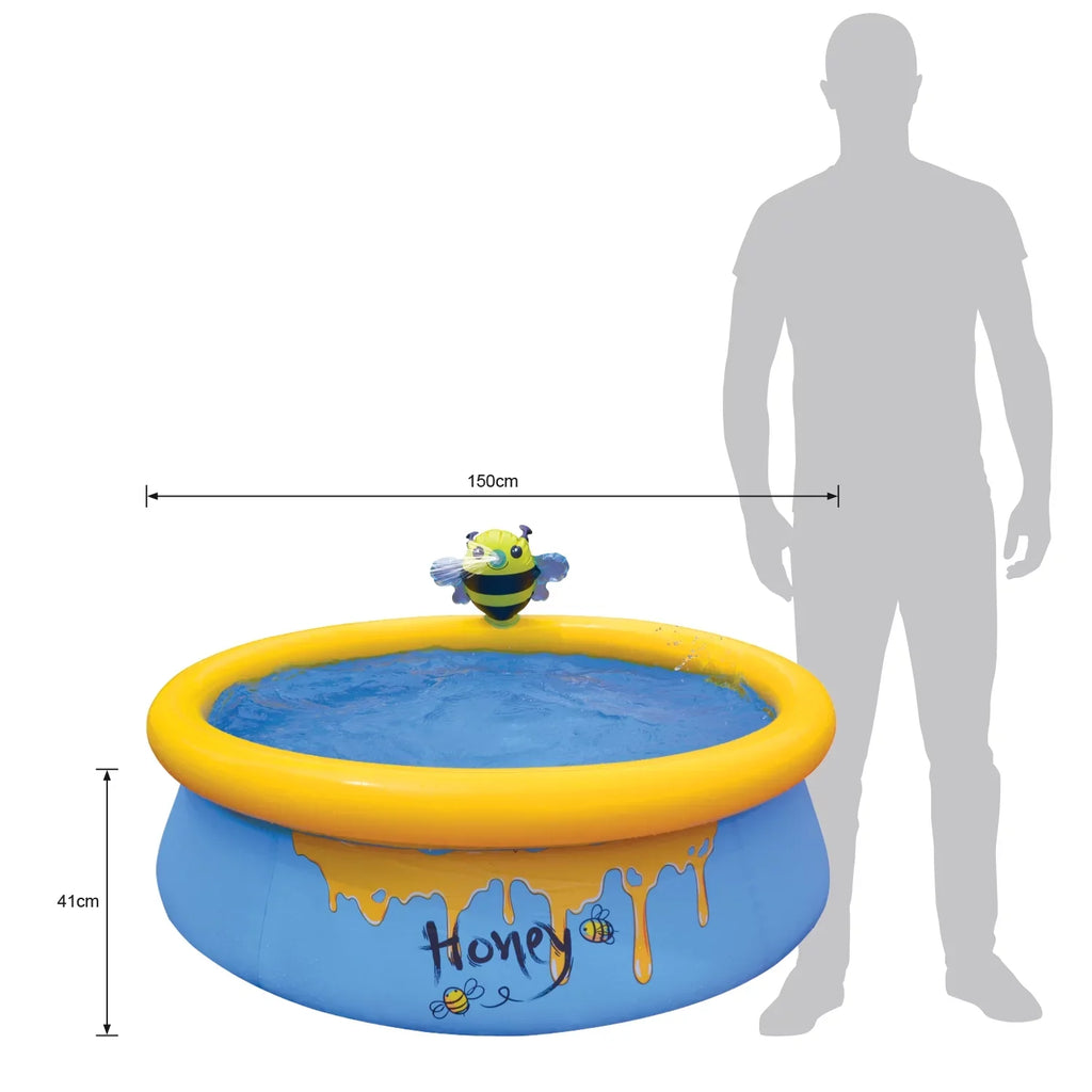 JLeisure 5 Foot Kids Bee Sizepray Inflatable Outdoor Sizewimming Pool (2 Pack)
