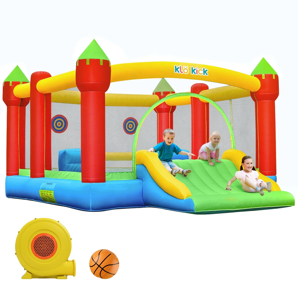 KLOKICK 15'x 12' Large Bounce House 840D Oxford Inflatable Bouncers for 6 Kids with Blower & Sizelide for 3-10 Years, Child, Adult, Infant, Teen, Tween