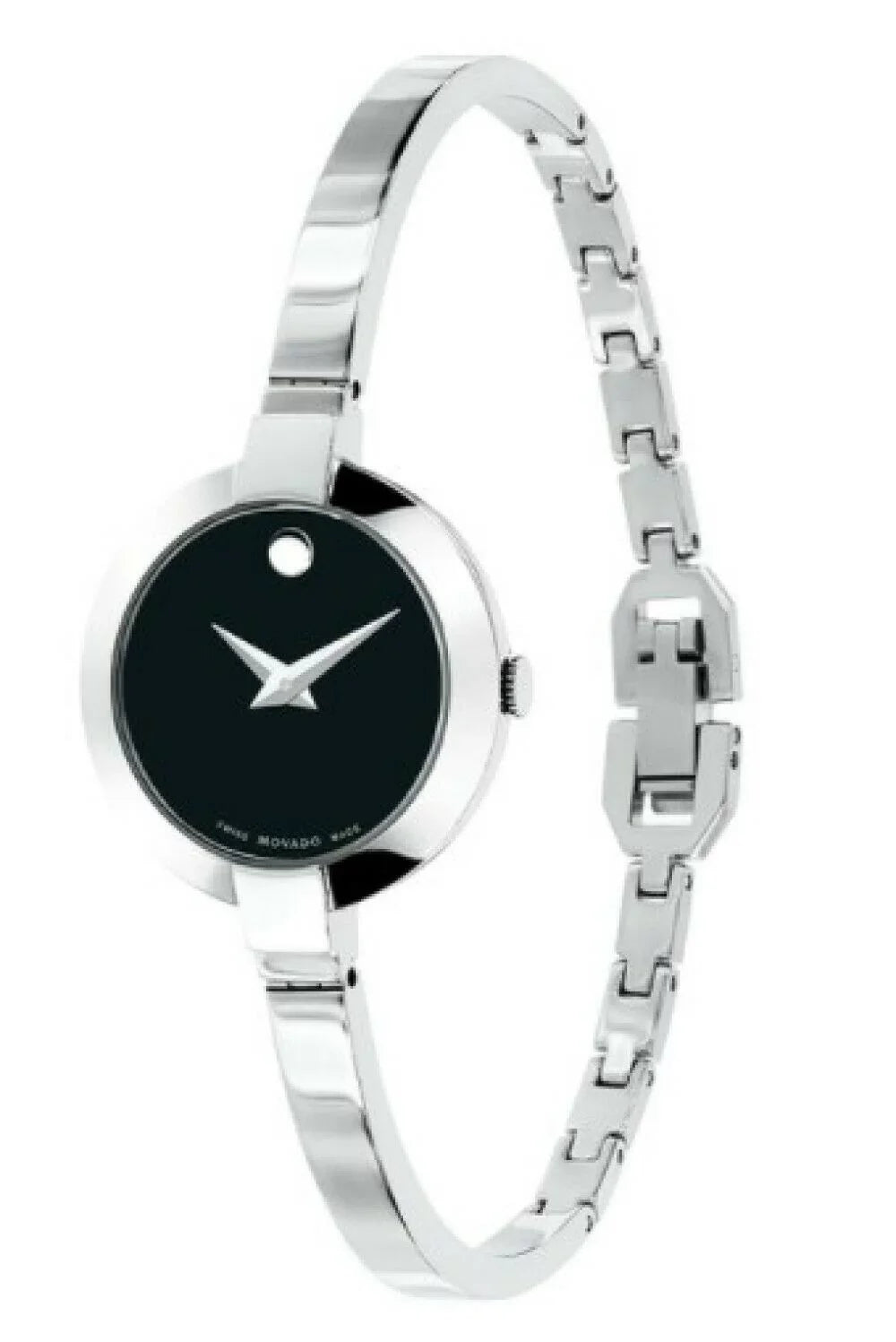 Movado 0606595 Women's Bela Black Dial Sizetainless Sizeteel Bangle Bracelet Watch