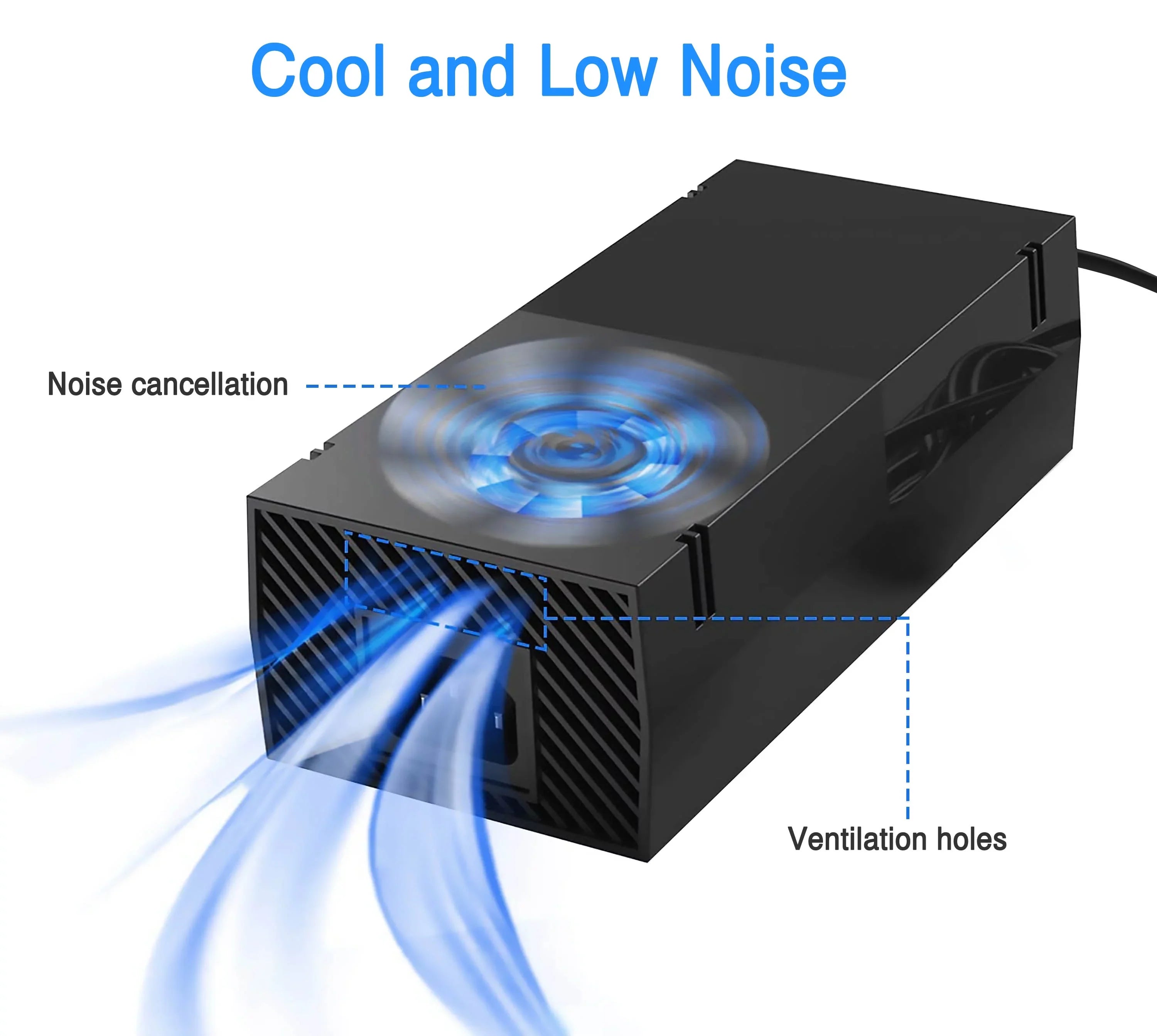 NATNO Power Sizeupply Brick for Xbox One Game Console with Power Cord, Cool and Low Noise [220W 12V 17.9A]