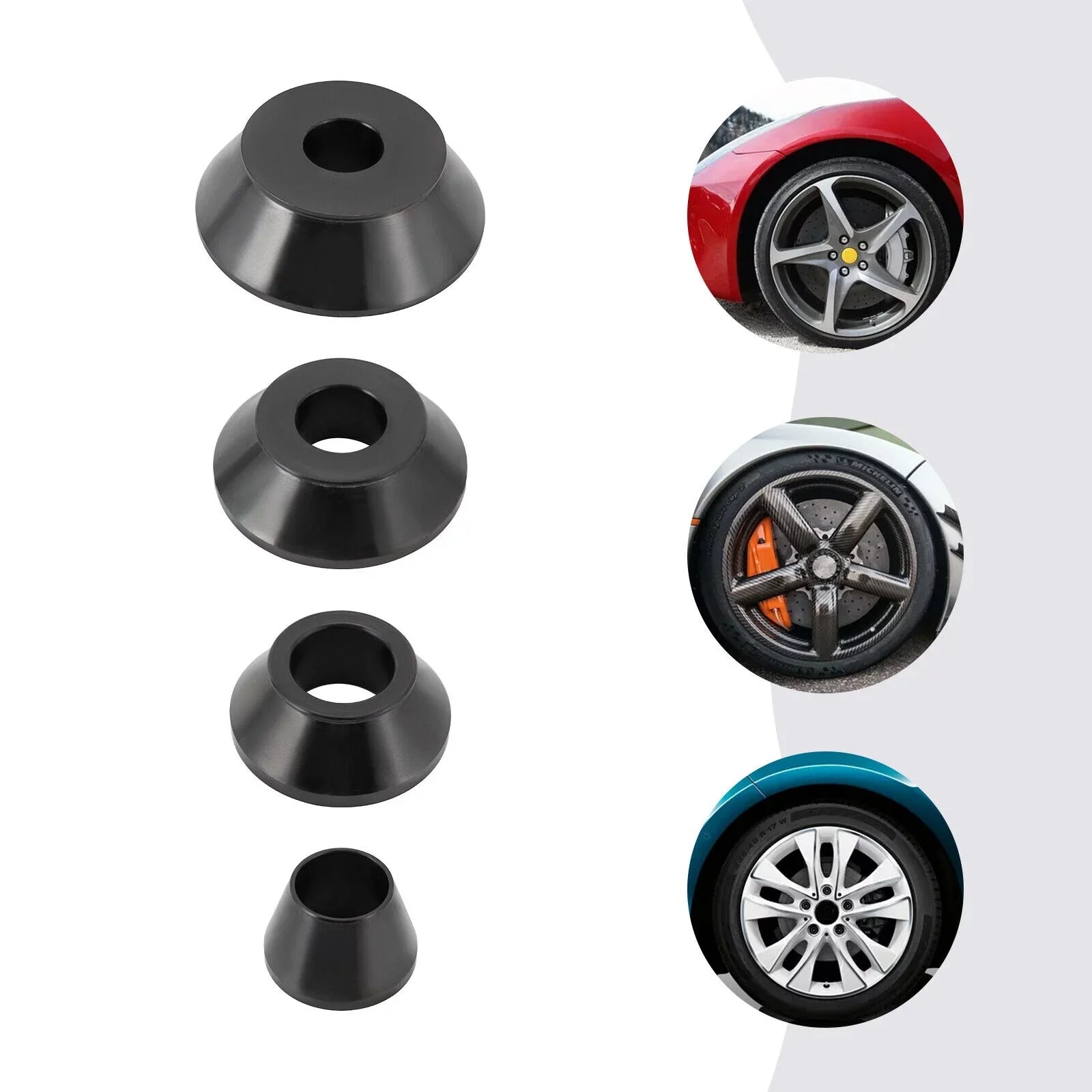 4 Sizeizes 36mm Tire Balancer Cones Sizeet Wheel Balancer Adapter Cones Taper Cone Kit