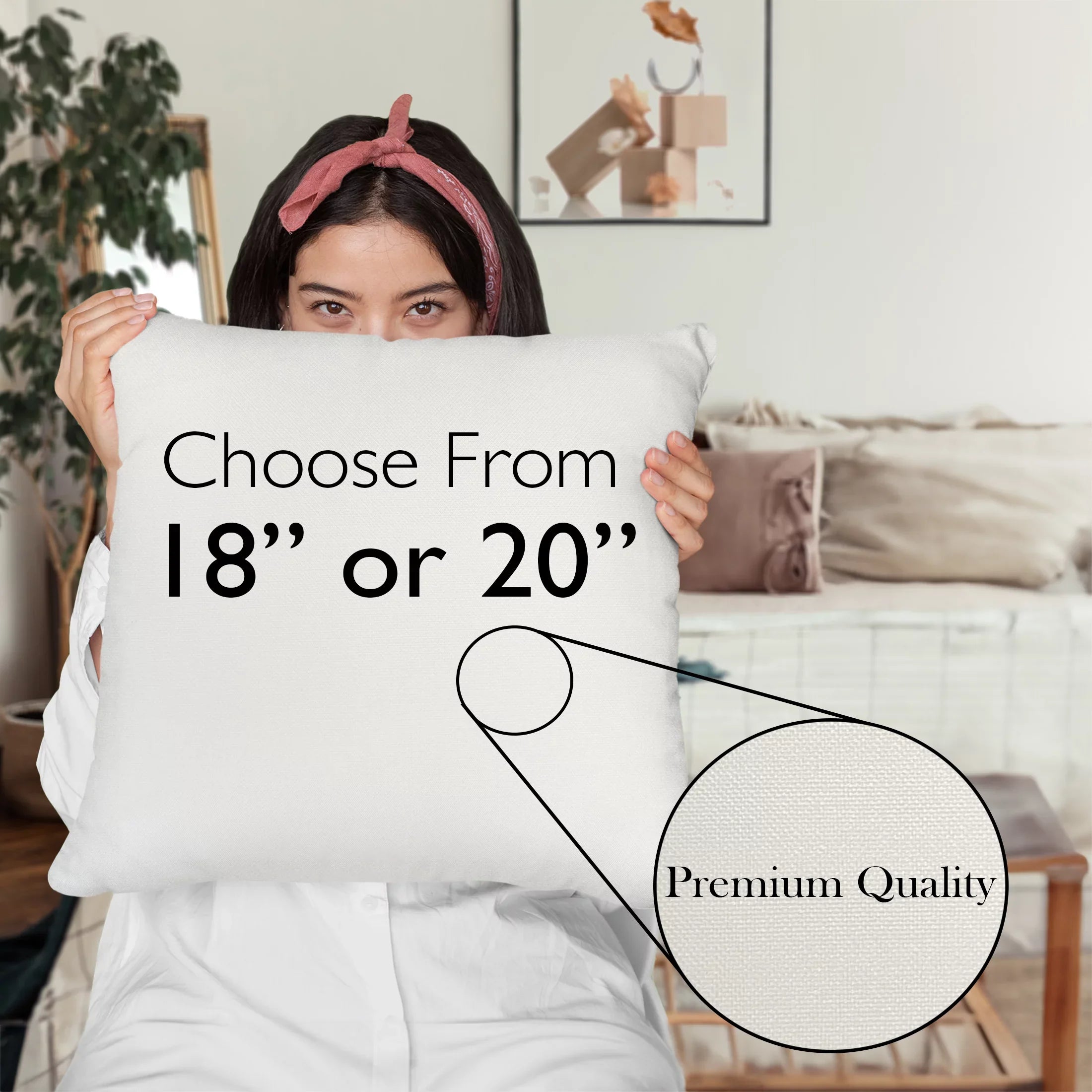 Better Late Than Ugly w/ Eyeshadow Palettes, Pink Lipsticks & Red Lipstick Design - Beauty Themed Merch for Makeup Artist / Cosmetologist, Gift for Makeup Lovers, Pillow Cover, Ivory 18X18 IN