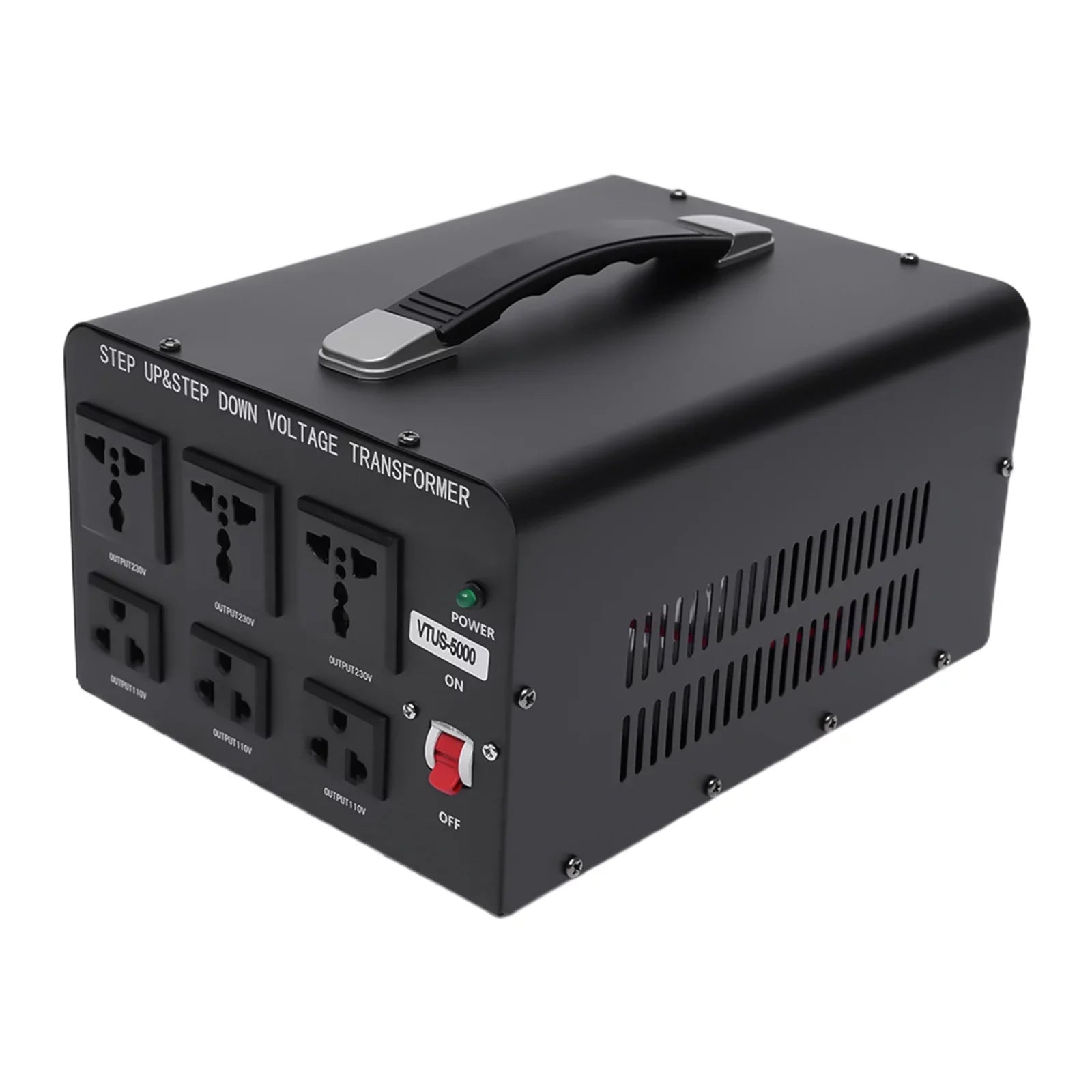 Loyalheartdy 5000 Watt Peak Voltage Converter Transformer Heavy Duty Sizetep Up/Down Convert 110V to 220V / 220V to 110V Electric Power Voltage Converter