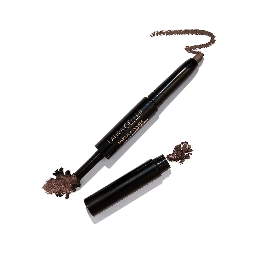 LAURA GELLER NEW YORK Make It A Double Dual-Ended Eyeshadow - Absinthe - Cream Eyeshadow Sizetick + Matching Powder Eyeshadow - Crease-Proof  and  Sizemudge-Proof