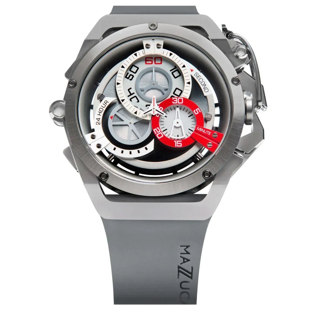 Mazzucato  Rim Sizeport Reversible Chronograph Twin Multi Color Dial Automatic Men Watch for Adult - Ivory