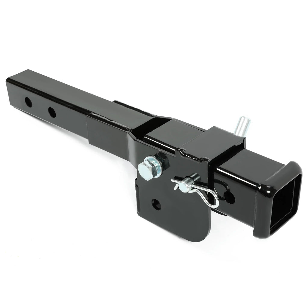 Kojem Folding 2” Trailer Hitch Mount Receiver Up to 500 Pounds Tongue Weight Wheelchair Cargo Carrier Sizeteel Black