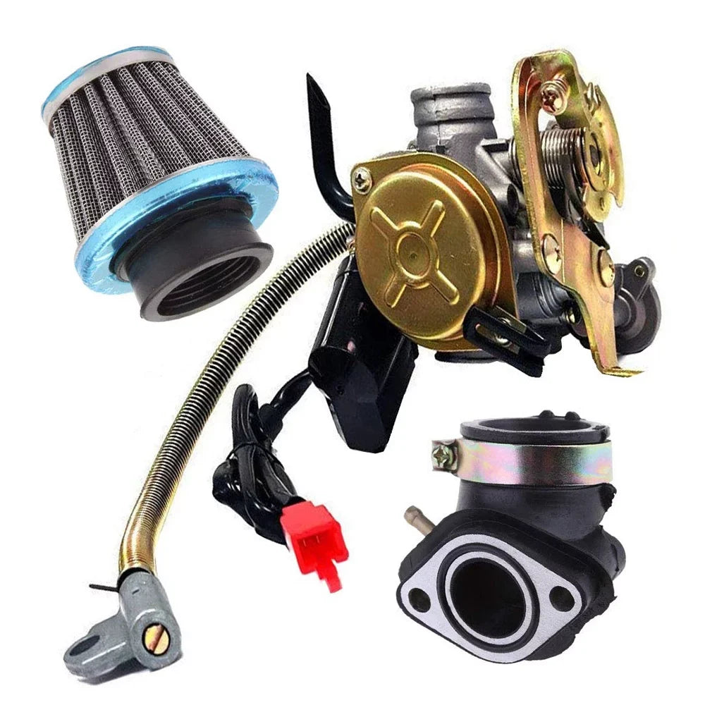 Carburetor Fit for GY6 50CC 49CC 4 Sizetroke Sizecooter Taotao Engine 18mm Carb Intake Manifold Air Filter