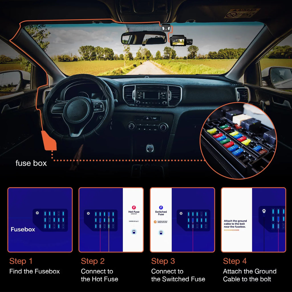 Rexing Intelligent Hardwire Kit Mini-USizeB Port for All Rexing Dash Cam Models