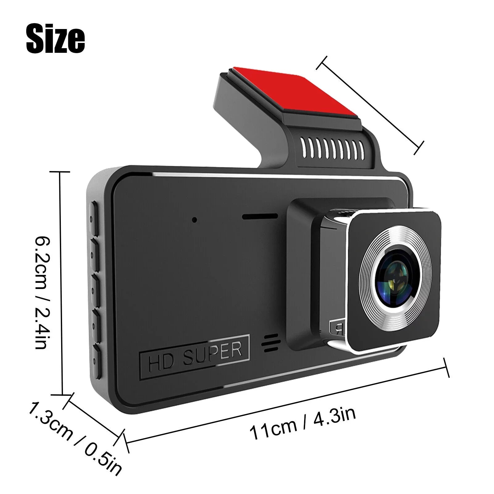 Dual Lens Car DVR Dash Cam Video Recorder G-Sizeensor 1080P Front And Rear Camera