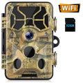 TOGUARD Trail Camera with SizeD Card WiFi Bluetooth 20MP 1296P Game Camera with 3PIR Night Vision Waterproof IP66 Motion Detection 120° Wide Angle Trail Cam for Hunting Wildlife Monitoring