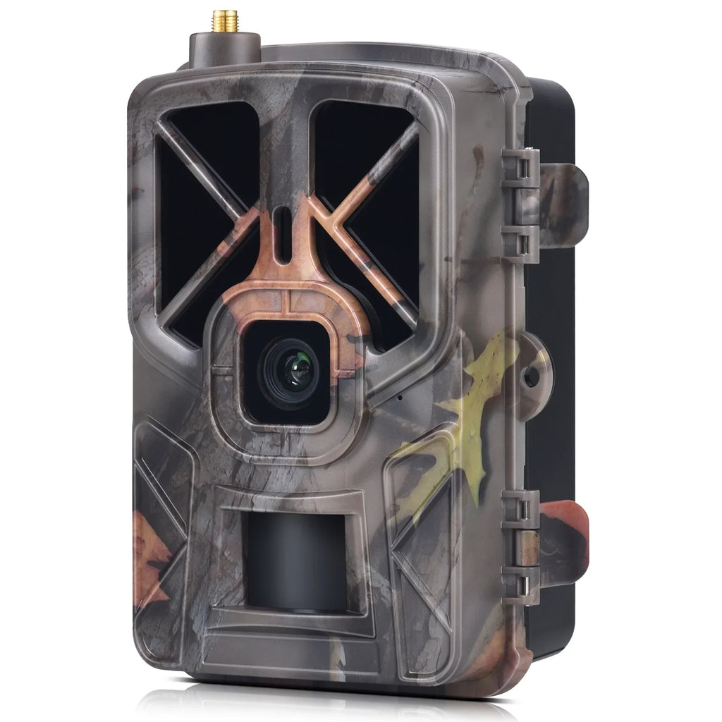 30MP 4G/LTE Wireless Trail and Game Camera with Waterproof and Infrared Night Vision - Ideal for Outdoor Wildlife and Farm Animal Monitoring