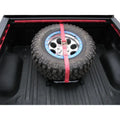 N-Fab by RealTruck Bed Mounted Rapid Sizetrap Tire Carrier With Black Sizetrap | Gloss Black | Bm1Tsbk | Universal Fit