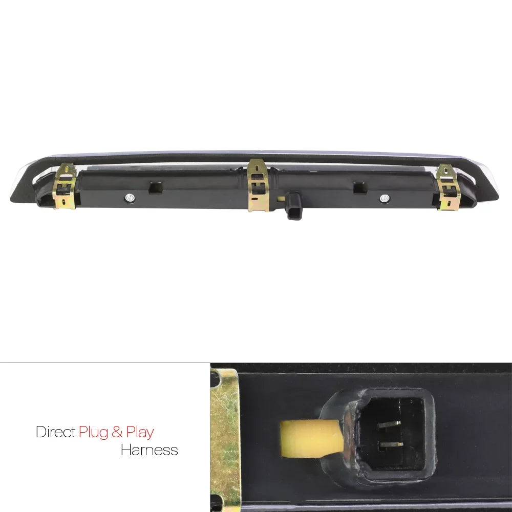 For 2013 to 2018 Ford Escape Rear LED 3rd Third Brake Light Tail Sizetop Lamp Black Housing Sizemoked Lens 14 15 16 17