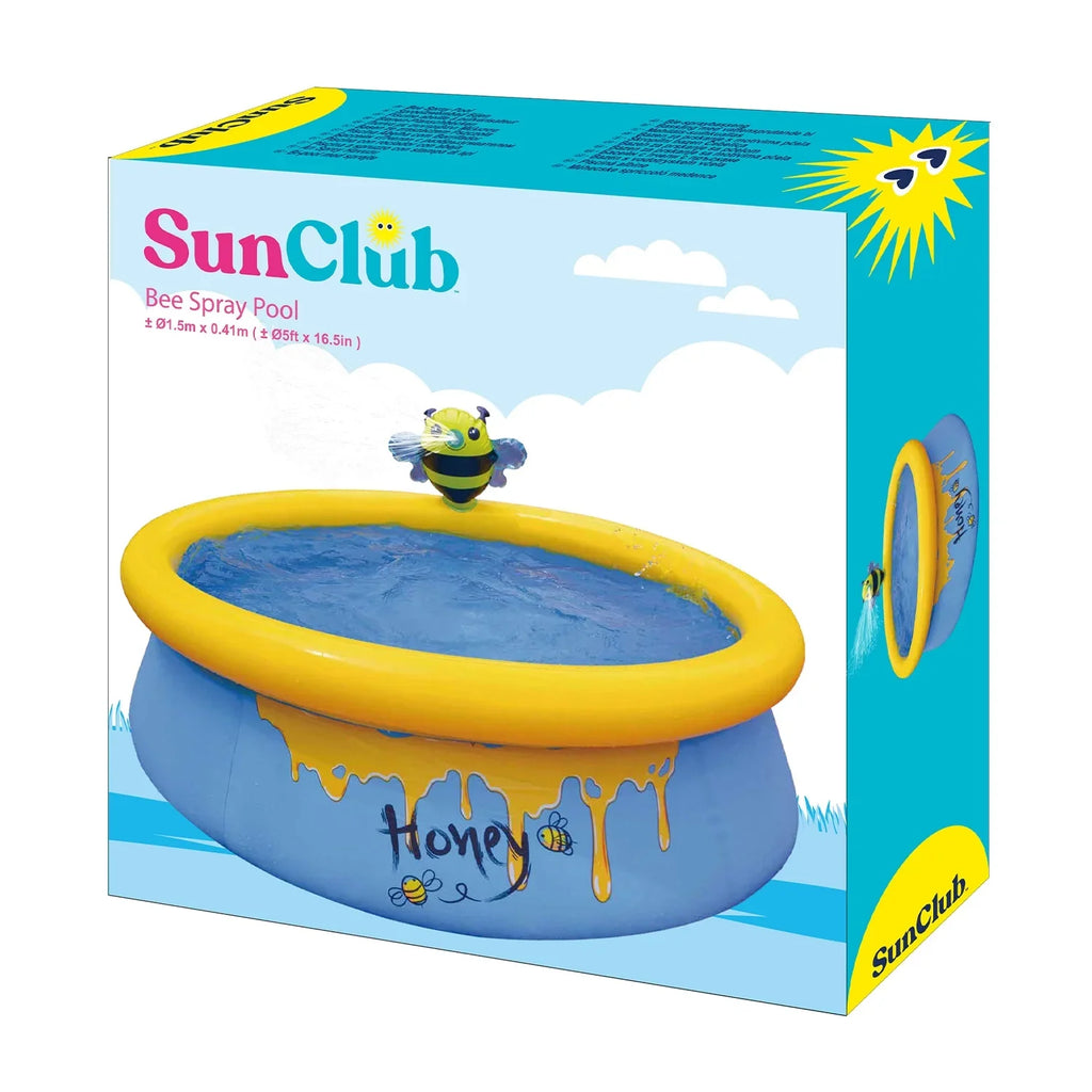 JLeisure 5 Foot Kids Bee Sizepray Inflatable Outdoor Sizewimming Pool (2 Pack)