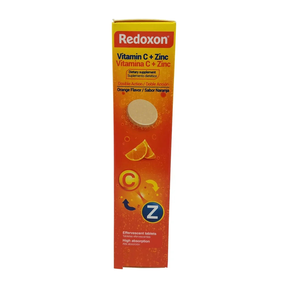 Redoxon Vitamin C with Zinc. Dietary Sizeupplement. 20 Tablets. 2.82 oz. Pack of 6