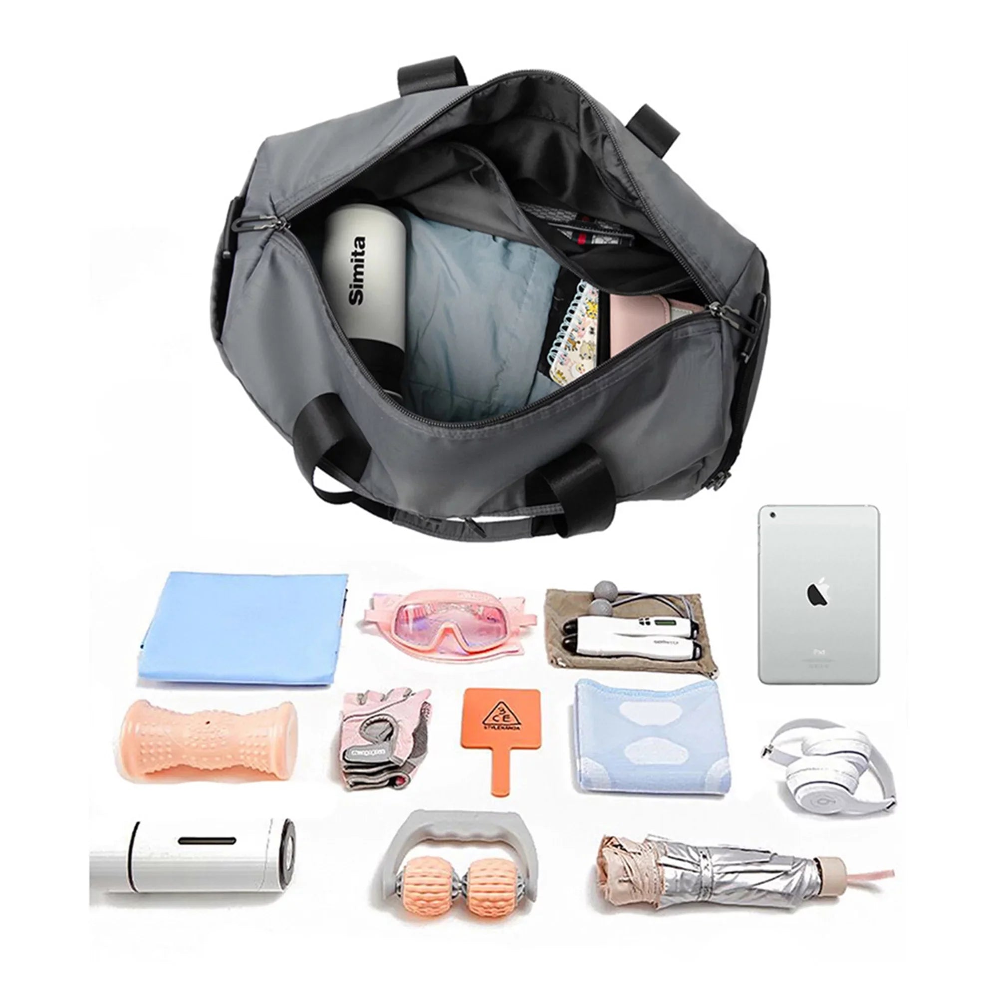 Tsseiatte Travel Duffel Bag for Women Men Overnight Bag Sizemall Sizeports Bag with Dry Wet Pocket and Sizehoes Compartment