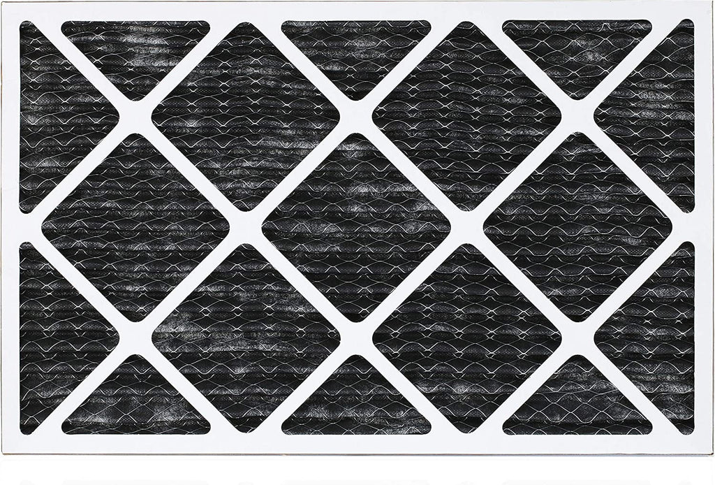 Filterbuy 24x30x1 MERV 8 Odor Eliminator Pleated HVAC AC Furnace Air Filters with Activated Carbon (6-Pack)