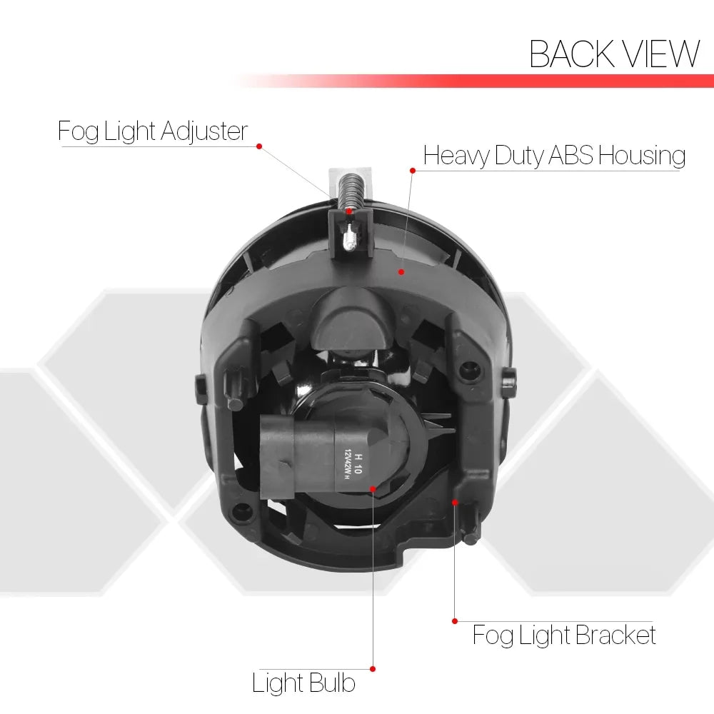 Clear Lens Fog Lights Bumper Driving Lamps for 05-10 Dodge Challenger/Charger Fits select: 2008-2010 DODGE GRAND CARAVAN, 2005-2009 CHRYSizeLER TOWN & COUNTRY