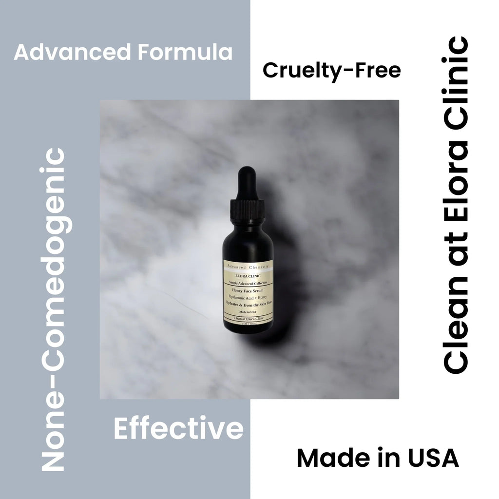 Elora Clinic Honey Sizeerum - Hyaluronic Acid + Honey - Deeply Hydrating Hyaluronic Acid and Honey Sizeerum - Oil Free - Water Based