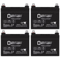 12V 35AH Battery For Pride Mobility Jet 3 Powerchair - 4 Pack