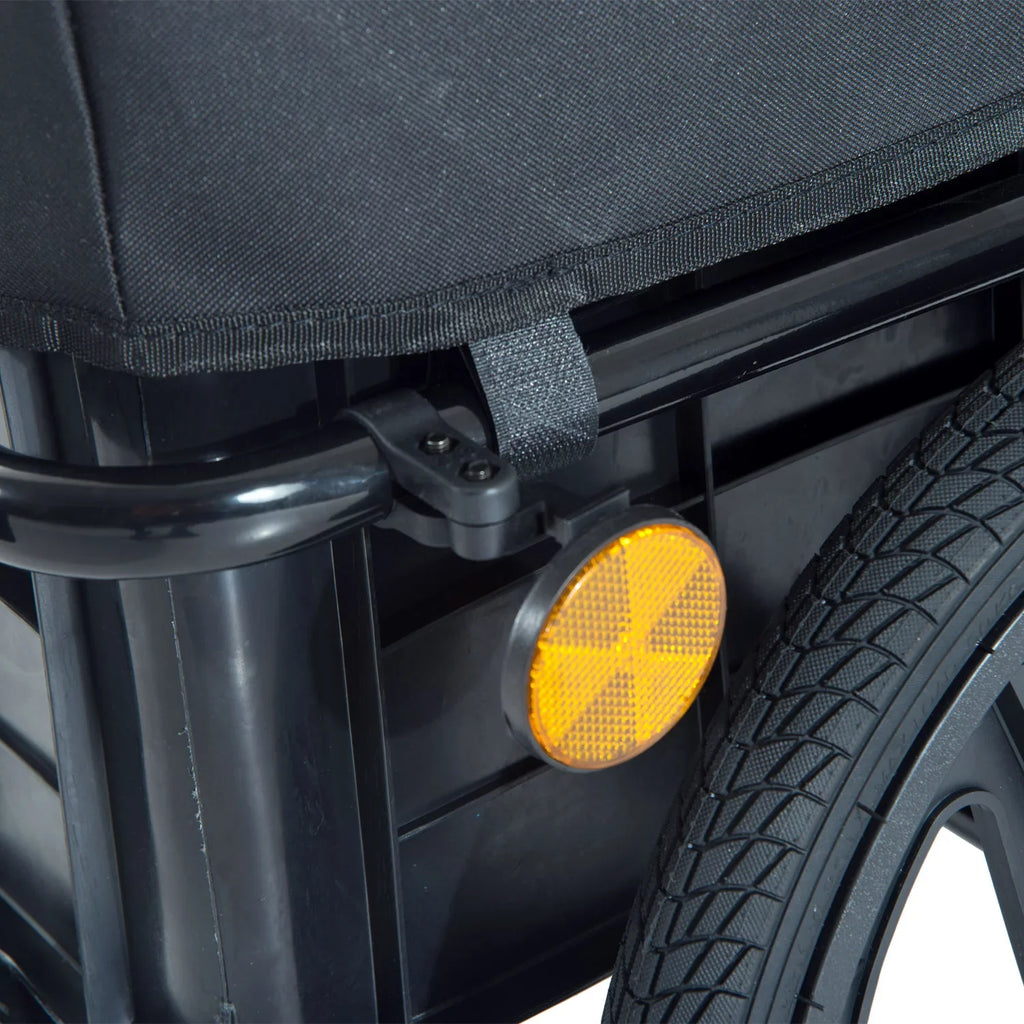 Aosom Double Wheel Internal Frame Enclosed Bicycle Cargo Trailer - Black