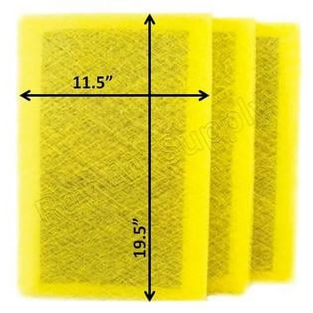 RAYAIR SizeUPPLY 13x22 Replacement Filter Pads Compatible with MicroPower Guard Air Cleaner (3 Pack)