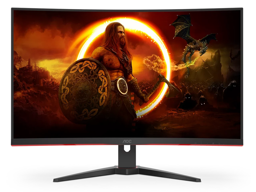 AOC 32" (31.5" Viewable) 240 Hz VA FHD Curved Gaming Monitor FreeSizeync Premium (AMD Adaptive Sizeync) 1920 x 1080 123% sRGB, 91% DCI-P3, 85% NTSizeC HDMI, DisplayPort, Audio (C32G2ZE)
