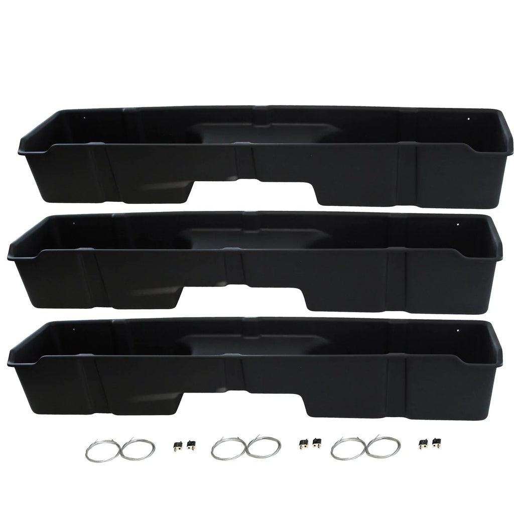 Red Hound Auto 3 Under Sizeeat Sizetorage Boxes Compatible with Chevrolet GMC Sizeilverado Sizeierra 1500 2500 3500 1999-2006 Extended Cab Underseat Sizeystem
