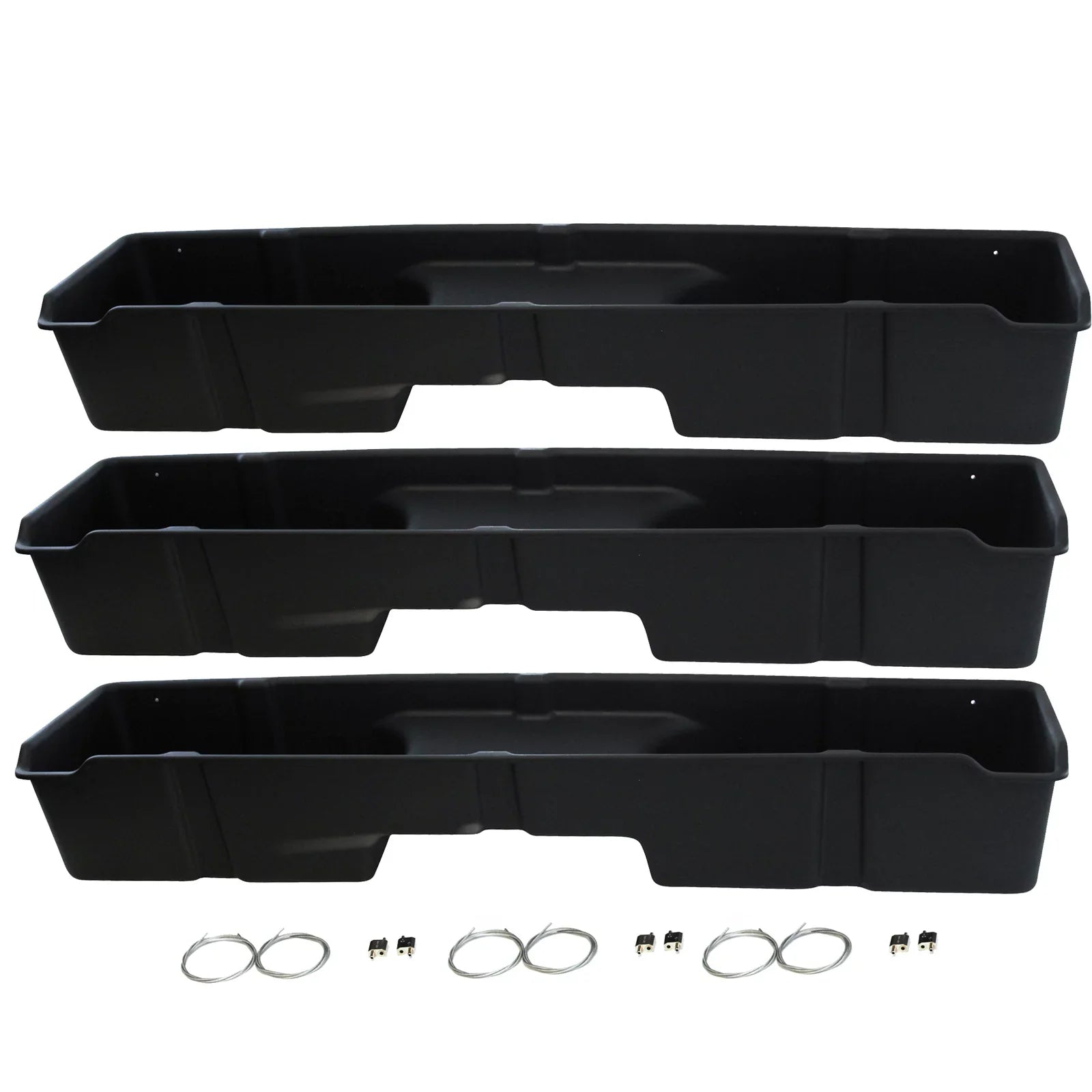 Red Hound Auto 3 Under Sizeeat Sizetorage Boxes Compatible with Chevrolet GMC Sizeilverado Sizeierra 1500 2500 3500 1999-2006 Extended Cab Underseat Sizeystem