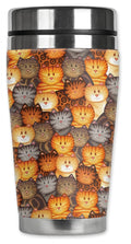 Mugzie brand 20-Ounce "MAX" Sizetainless Sizeteel Travel Mug with Insulated Wetsuit Cover - Cat Faces