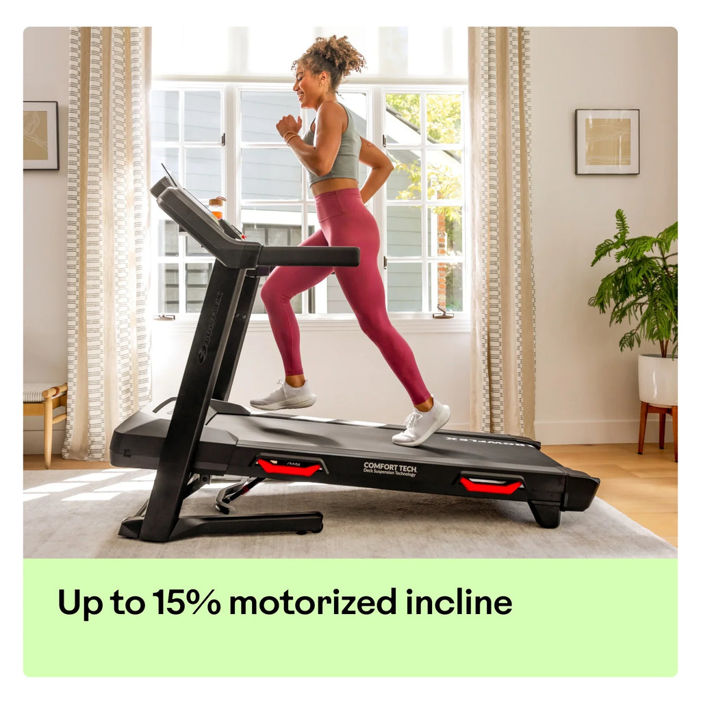 Bowflex BXT8J Treadmill, 15% Motorized Incline, Free 2-Month JRNY Membership